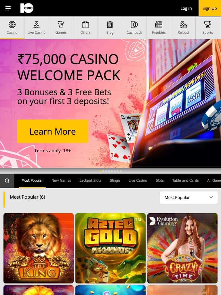 10cric casino tablet