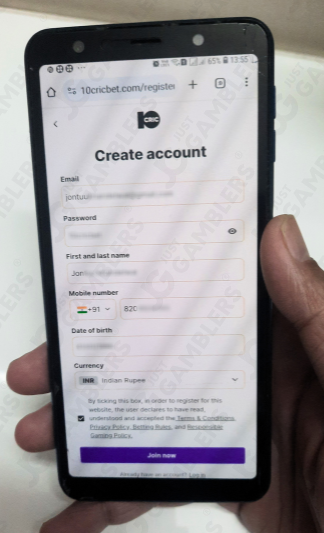10Cric Creating an Account