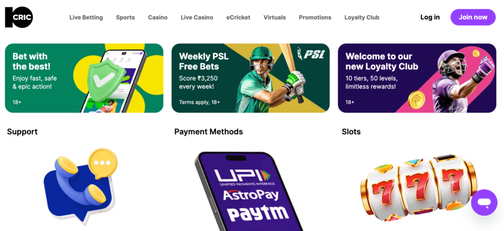 10Cric Homepage