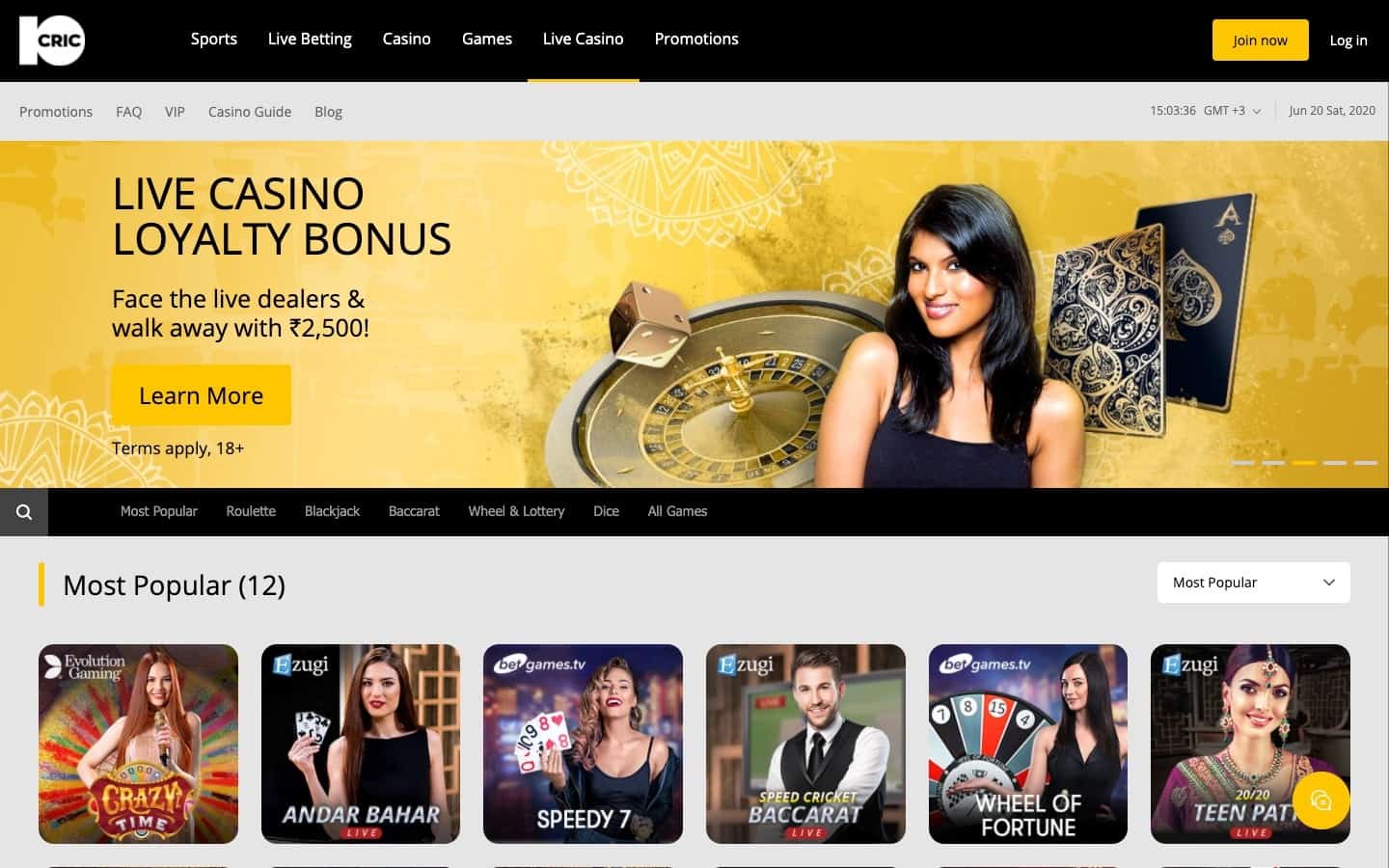 10cric live casino