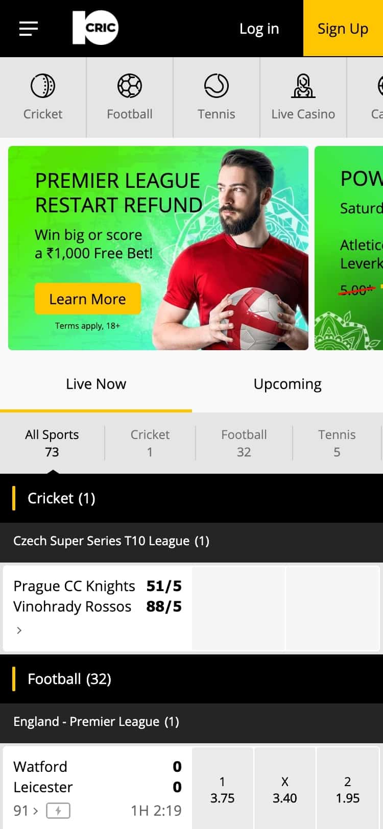 10cric sportsbetting mobile