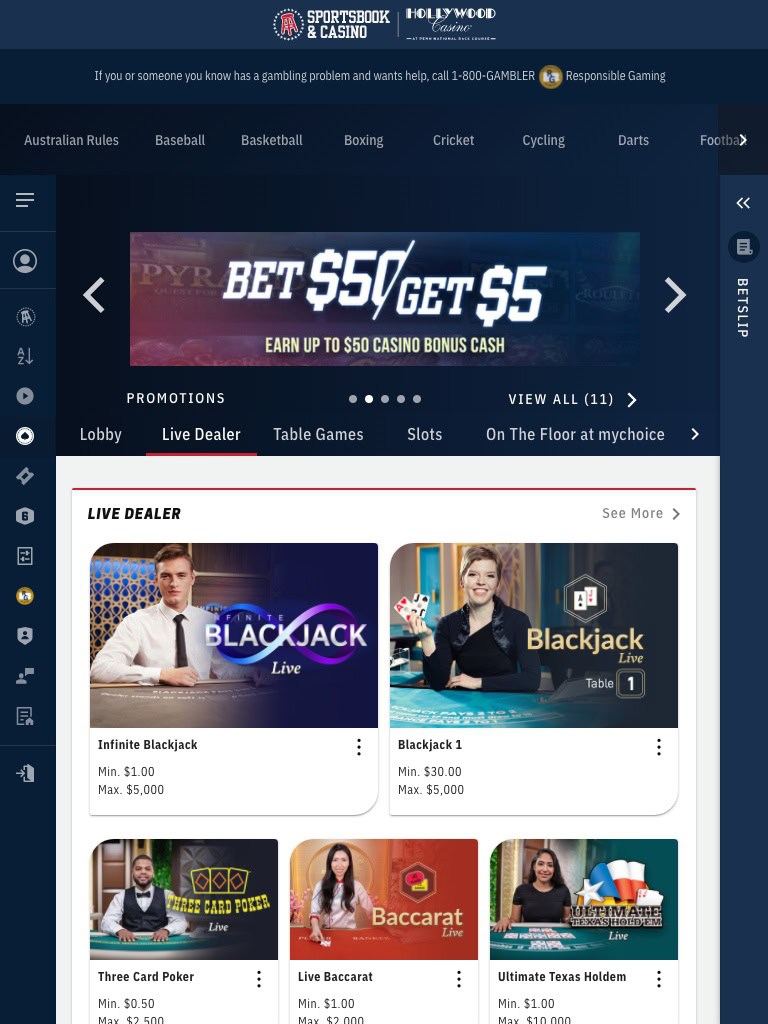 barstool sportsbook live casino tablet