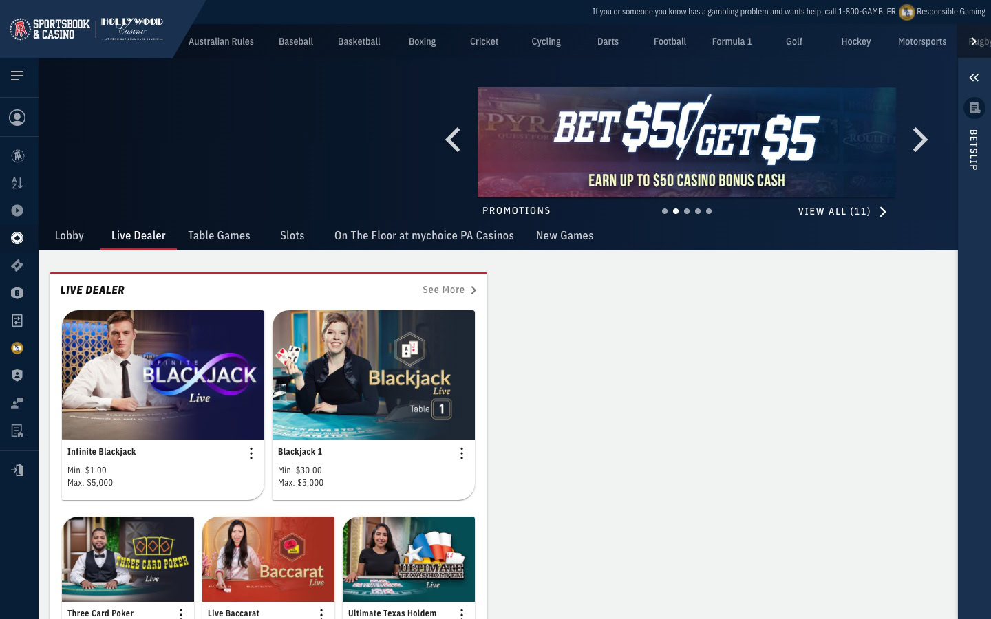 barstool sportsbook live casino