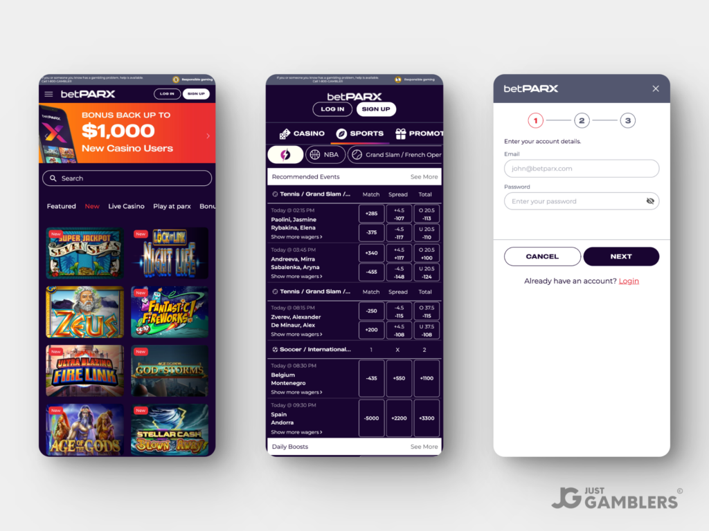 BetPARX Gambling PA Product Preview Mobile