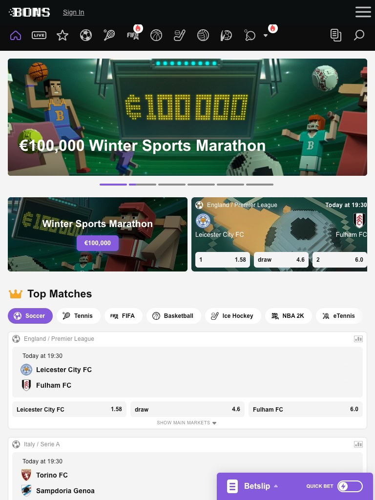 bons sports tablet
