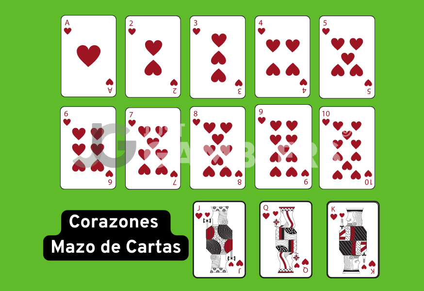 Corazones Baraja Cartas