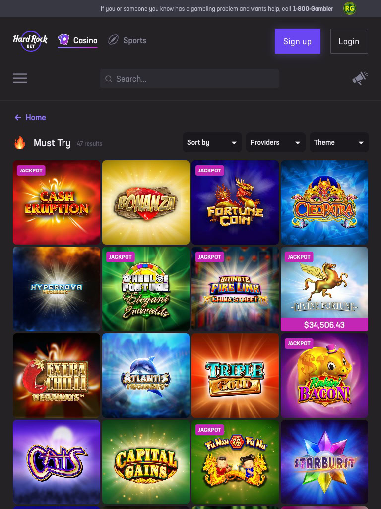hard rock casino united states casino tablet