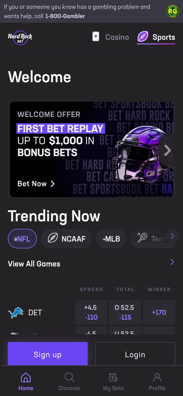 hard rock casino united states sports mobile