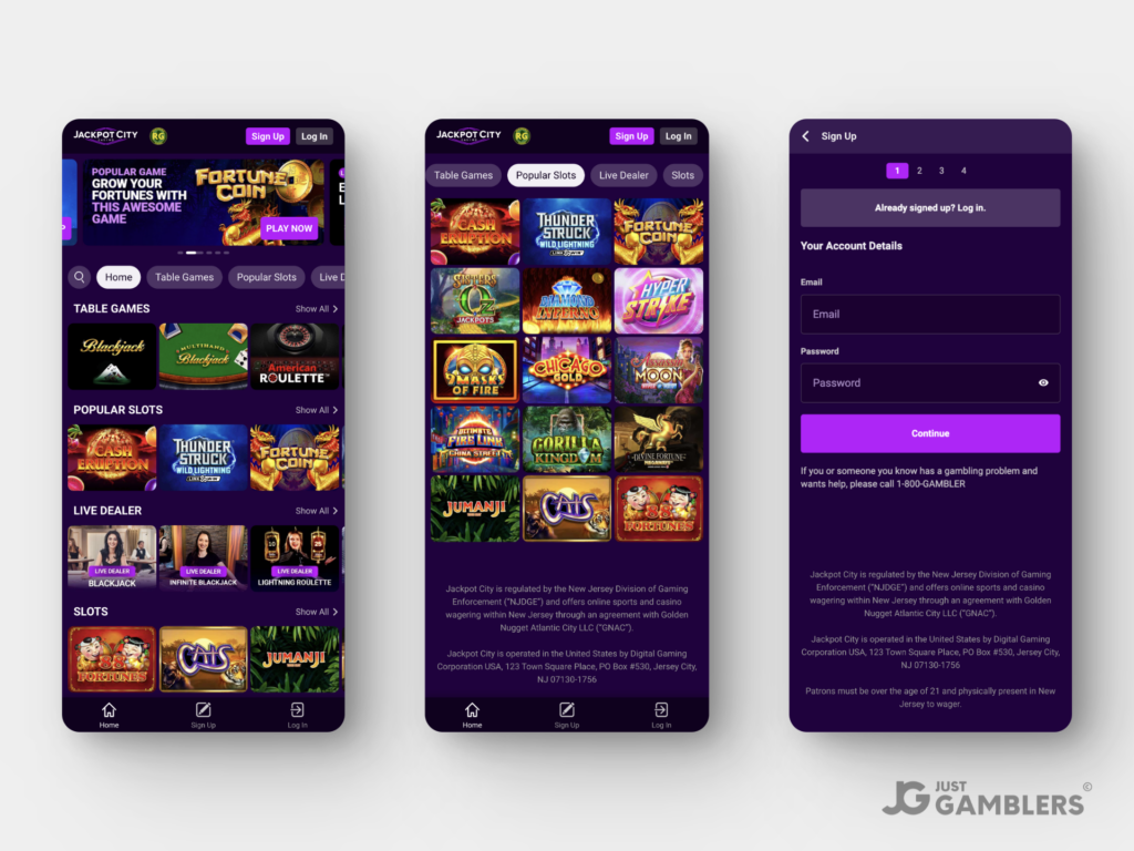 Jackpot City Casino NJ Product Preview Mobile