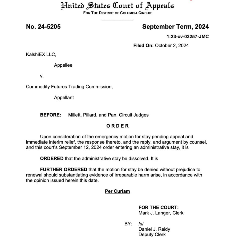 Screenshot of Legal Document No. 24-5205.