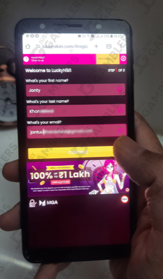 LuckyNiki Register Information