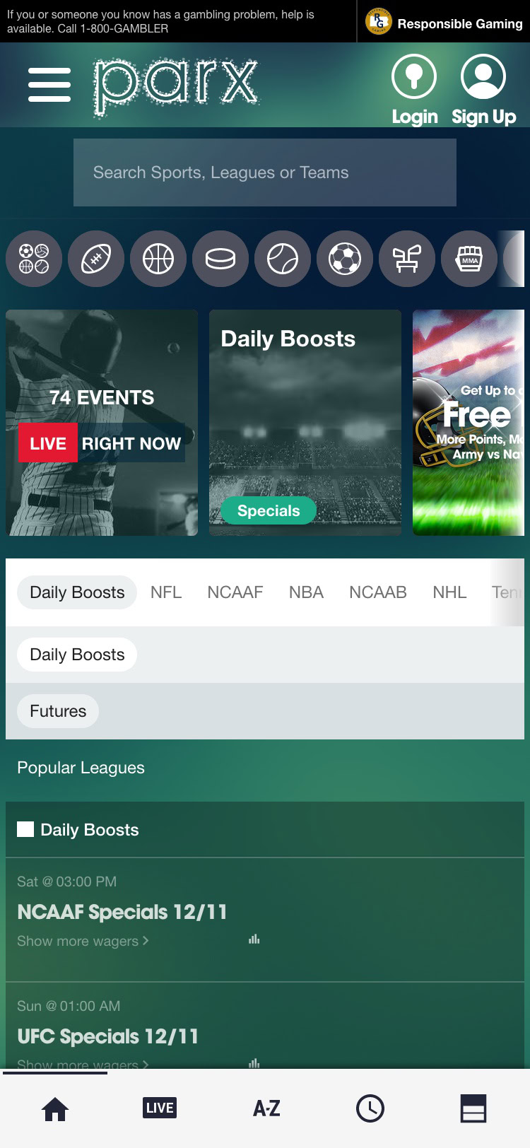parx casino sports mobile