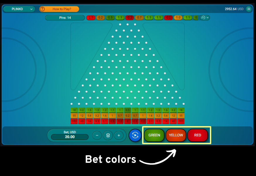 Plinko Bet Color