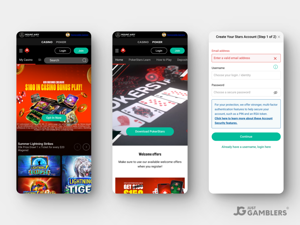 PokerStars Gambling PA Product Preview Mobile