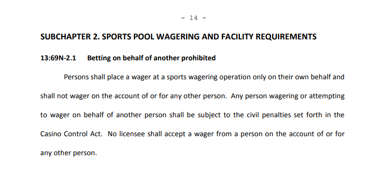 Proxy betting nj prohibited 13-69N2-1
