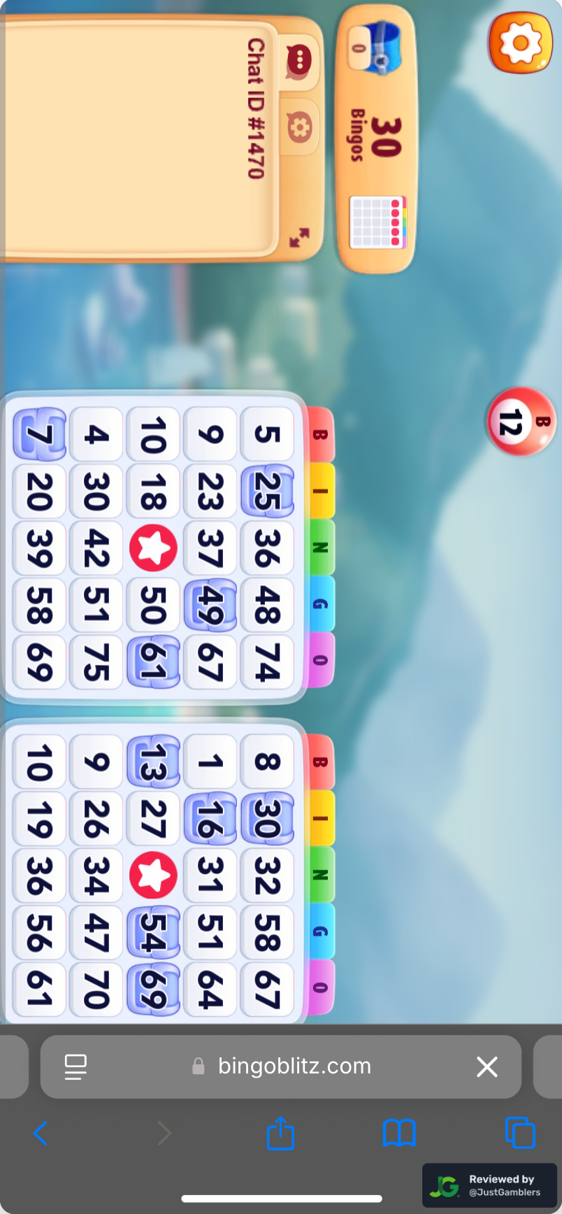 Mobile in-game screenshot Bingo Blitz.