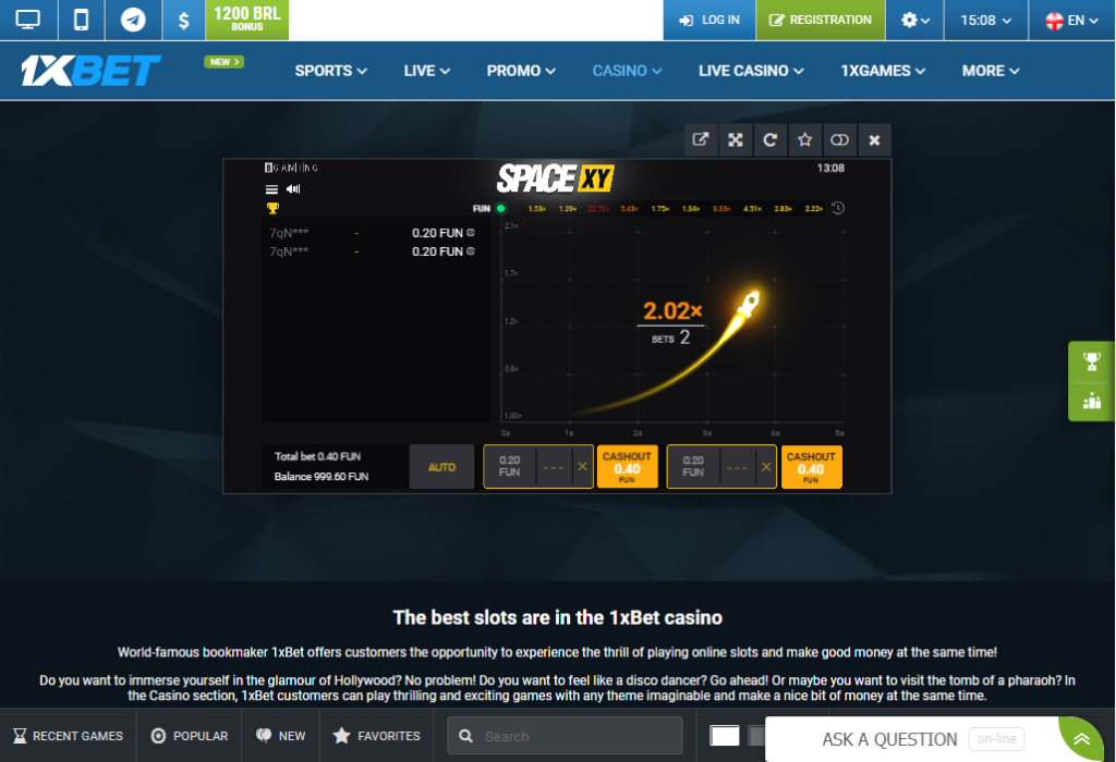Space XY 1xBet