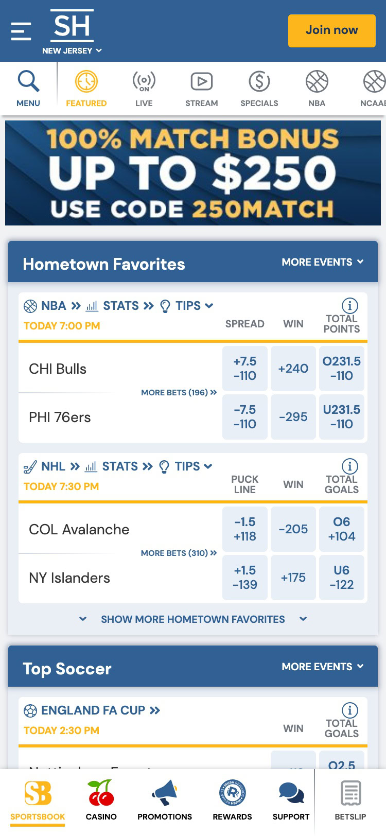 sugarhouse united states sports mobile