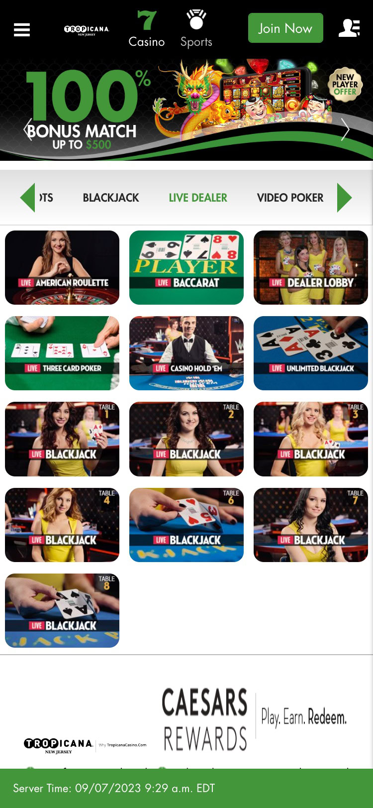tropicana casino united states live casino mobile