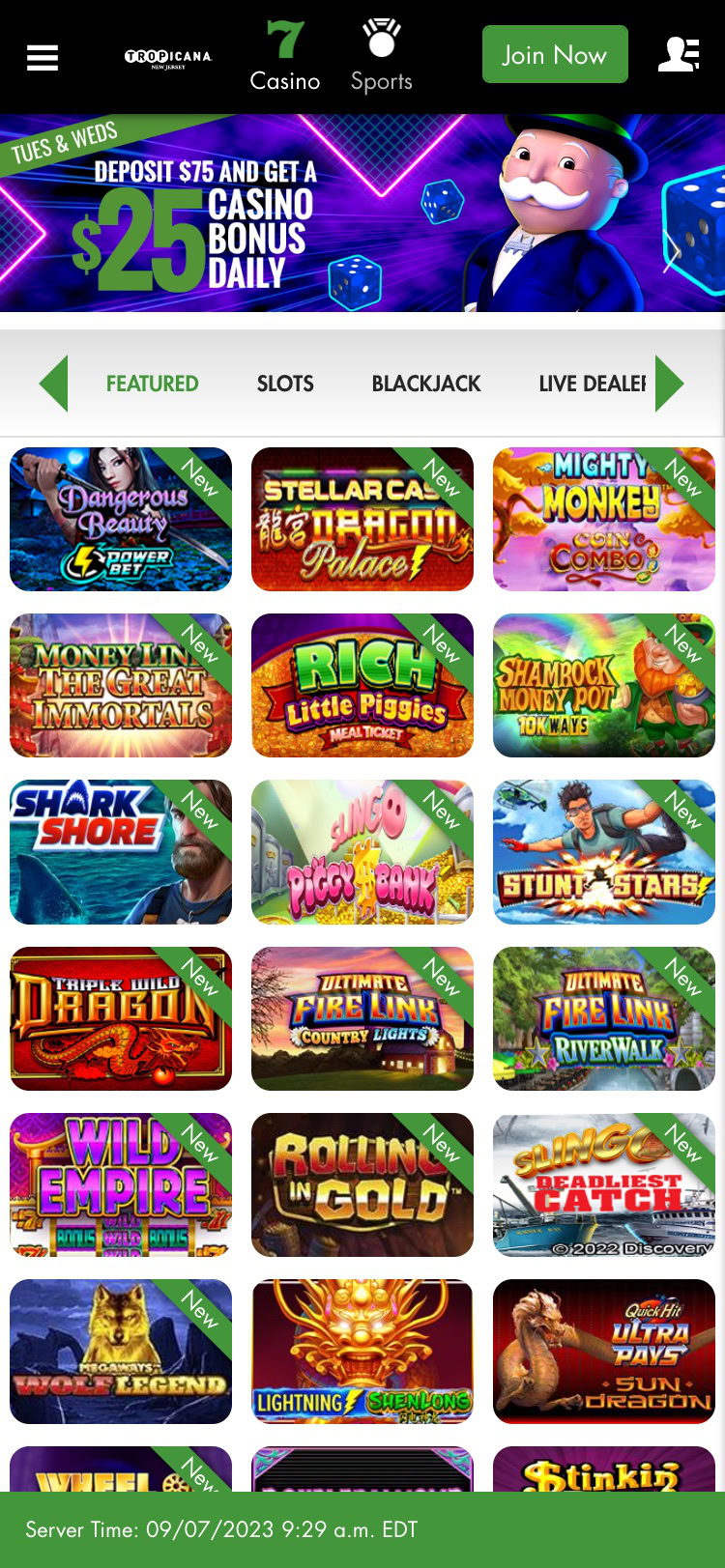 tropicana casino united states review mobile
